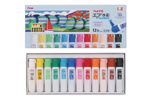 Pentel paint F watercolor WFC2-12 poly tube containing 12 colors
