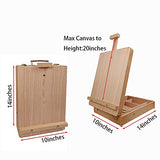 VOCHIC Tabletop Easel for Painting Wooden Sketchbox Adjustable Easel Stand Tabletop Art Easel Desktop Painting Easel for Kids Adults