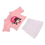 Baoblaze Girl's Dream Lovely Dolls Dress Up Suits Pink Top And White Skirt For 1/6 BJD Blythe Dolls
