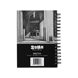 Soho Urban Artist Sketchpad (75lb/110gsm), 100 Sheets of Spiral Bound Sketch Book for Artist Pro & Amateurs, Colored Pencil, Charcoal and Graphite for Sketching, 5.5x8.5"