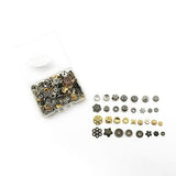 HANYAN 400 PCS Spacer Beads Metal Spacers Tibetan Silver,Gold,Bronze Mixed Alloy Jewelry Findings
