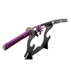 Purple Blade Sword Katana Manganese Steel Wavy Hamon Full Tang