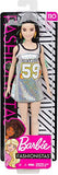 Barbie Fashionistas Doll with Green Streaks in Long Brunette Hair, Wearing Glittery Tank Dress and Accessories, for 3 to 7 Year Olds