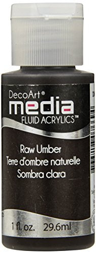 Deco Art Media Fluid Acrylic Paint, 1-Ounce, Raw Umber