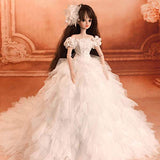 HMANE BJD Dolls Clothes 1/4, Wedding Dress Princess Clothes Set for 1/4 BJD Dolls (No Doll)