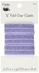 Dritz E20 Fold-Over Elastic, 5/8" x 1 yd, Metallic, Purple/Lilac