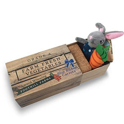 Foothill Toy Co. Matchbox Mice & Friends - 'Hopper The Garden Rabbit' Playset with Stuffed Bunny in a Vegetable Crate Bed