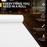 White Kraft Arts and Crafts Paper Roll - 18 inches by 175 Feet (2100 Inch) - Ideal for Paints, Wall Art, Easel Paper, Fadeless Bulletin Board Paper, Gift Wrapping Paper and Kids Crafts - Made in USA