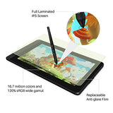 2021 HUION KAMVAS 12 Full Laminated Graphics Drawing Tablet with Screen Android Support Battery-Free Stylus Tilt 20 Pen Nibs, Black