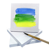 COLOR MAGIC Mini Stretched Canvas 4x4 Inch/24 Pack - Square Canvas for Kids, Ideal for Painting & Craft