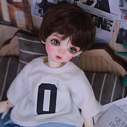 KSYXSL BJD Doll 1/6 Customized Male bjd Doll 28.3cm 11.1" Ball Jointed Fashion Doll with Full Set Clothes Shoes Wig Makeup, for Girls Age 6+