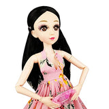 EVA BJD 57cm 22 Inch Doll Jointed Dolls - Including Clothes with Wig, Shoes,Accessories for Girls Gift (Holiday Wear-Pink)