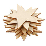 500 Pieces Star Shape Unfinished Wood Pieces, Blank Wood Pieces Wooden Cutouts Ornaments for Craft Project and Decoration (2 Inch)