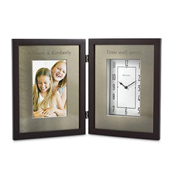 Things Remembered Personalized Bulova Winfield Hinge Frame Clock with Engraving Included