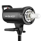 Godox SK400II 400Ws Photo Studio Strobe Flash Monolight Light with Bowens Mount &Lamp Head,150W Modeling Lamp for Studio,Shooting,Location and Portrait Photography-110V