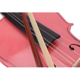 3/4 Acoustic Violin,Solid Wood Violin Starter Kit with Case, Bow, Rosin for Kids Beginners (Pink)