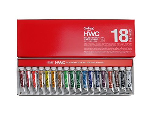 Holbein W403 Watercolor 5 ml., 18 Tubes