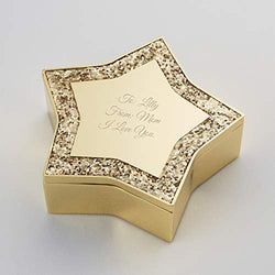 Things Remembered Personalized Gold Glitter Star Keepsake Box