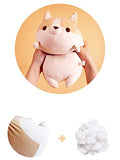 FlorisHome Cute Funny Corgi Dog Shaped Plush Pillows Soft Toys Doll Vent Creative Corgi Dog Butt Plush Pillows (Yellow-20-Inch)