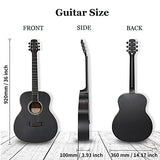 POPUTAR Acoustic Classical Guitar 36 Inch of Wood with APP Free Online Lessons and Case Strings Picks for Beginner Adult Teens Kids