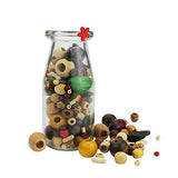 BcPowr 215g Mixed Beads Assorted Color Round and Different Sizes Wood Beads，Large Hole Round Wood