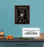 Witchy Wall Art & Decor - Kitchen Witchery - Black Magic Room Decor - Wicca Wiccan Pagan Gifts - Sabbat Grimoire Magick Sigil Sign - Magical Spells Picture Print - Boho Witches Poster - Halloween Art