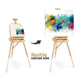 Artina Wooden Easel Stand – Painting Tripod Table Top Easel with Wooden Palette & Box Portable Plein Air Easel & French Style Worktop Easel – Madrid