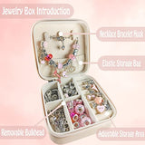 Yowamho Charm Bracelet Making Kit for Girls, 69PCS DIY Jewelry Making Kit with Jewelry Box and Gift Bag, Jewellery Charms with Beads Bracelets Necklaces, Jewellery Gifts for Teens Kids Age 6-12