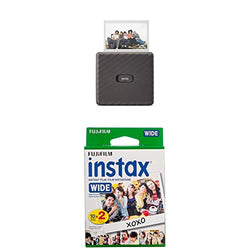Fujifilm Instax Link Wide Printer - Mocha Gray + Fujifilm Instax Wide Film Twin Pack (White) (New Packaging)