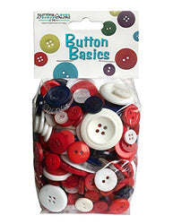 Buttons Galore Craft & Sewing Buttons - Patriotic Mix - 5.5 oz.