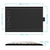 Huion New 1060 Plus Graphic Drawing Tablet with 8192 Pen Pressure 12 Express Keys and Built-in