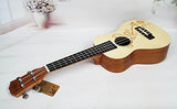 HOT SEAL 23 in Creative Cute Engraving Ukulele Handmade Carving Dapper Beginners Concert Uke with Free Case (23 in, Spruce Carved Flowers)