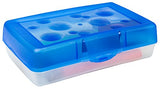 Storex Pencil Case, 8.38 x 5.63 x 2.5 Inches, Blue, Box of 12 (STX61613U12C)