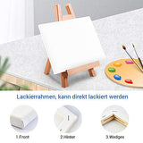 Canvas Set - Canvas for Painting - Canvas Frame Stretcher Frame - Blank Canvas Panels in Different Sizes - Suitable for Artists, Amateurs, Beginners and Children (6-Piece Set)