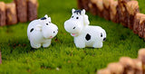 Easy 99 Mini Animals Miniature Figurines Fairy Garden Miniature Moss Landscape DIY Terrarium Crafts Ornament Accessories for Home Décor (Cow, Pack of 10)
