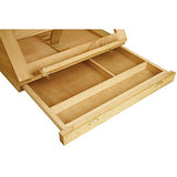 US Art Supply Solana Adjustable Wood Desk Table Easel with Storage Drawer, Premium Beechwood