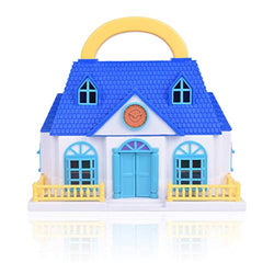 N\C Children's Playhouse Suitcase Toys Villa Castle Set Doll Houses for Boys and Girls