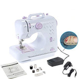 Sewing Machine Household Sewing Machine for Beginners Multi-Function 505A Mini Sewing Machines with Built-in 12 Floral Stitches Hand-held Tailor Machine for Fabric Pets Children's Cloth