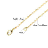 Wholesale 12 PCS Gold Plated over Solid Brass Chain Bulk Finished Chains For Jewelry Making 18-30