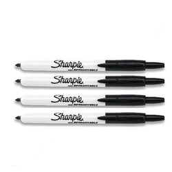 Sharpie Retractable Markers black fine tip, 4 Markers Per Order (36701)