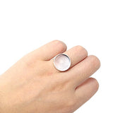 Honbay 20PCS Silver Plated 16mm Adjustable Blank Finger Ring Bases Cabochon Settings Round Finger