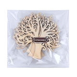 WINOMO Blank Wooden Tree Embellishments for DIY Crafts - 10pcs