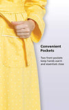PajamaGram Womens Robe Cotton Wrap - Womens Robes Long Soft, Yellow, M, 8-10