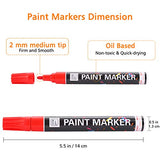 Paint Marker Pens - 18 Colors for Card Making, DIY Craft, Scrapbook Crafts, Rock Painting. Medium Tip Oil Based Quick Dry by ONE PIX