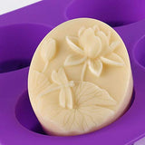 WYD Lotus Flower Soap Mold Lotus Jelly Molds 4 Hole Silicone Fondant Cake Art Forming