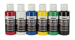 Createx Colors 5803-00 2 oz Opaque Airbrush Paint Set, 2 Ounce, Multicolor