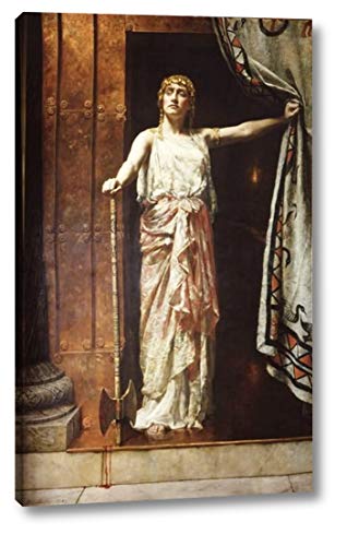 Clytemnestra II by John Collier - 6" x 10" Gallery Wrap Giclee Canvas Print - Ready to Hang