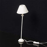 BARMI 1/12 Scale 12V Lighting Shell Shape Floor Lamp Dollhouse Miniature Decoration,Perfect DIY Dollhouse Toy Gift Set