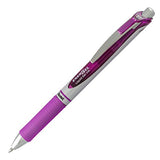 Pentel EnerGel Deluxe RTX Retractable Liquid Gel Pen, 0.7mm, Metal Tip, Violet Ink, 2 Pack