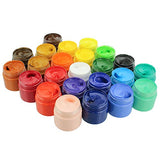 U.S. Art Supply 24 Color Acrylic Paint Jar Set 100ml Bottles (3.33 fl oz) - Professional Artist